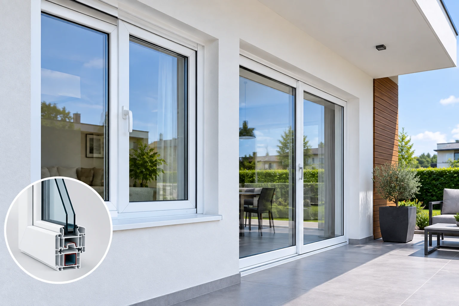 Ventana y puerta corredera de PVC